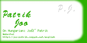 patrik joo business card